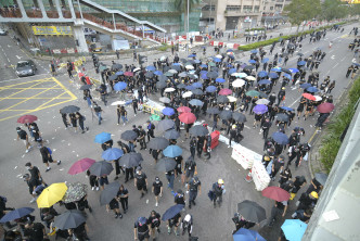 去年10月1日全港多区爆发示威破坏。资料图片