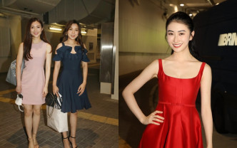 Carina Leung（左图左）自觉有少少似杨采妮；红裙Fiona表现自信。