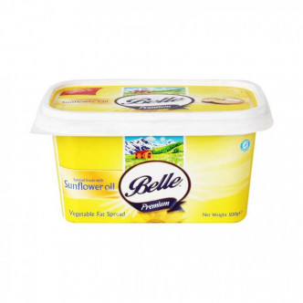 Belle Premium Vegetable Fat Spread Made With SunflowerOil（630微克/公斤）。