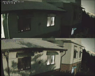 隕石燃爆亮光照亮了房屋。鹿林天文台圖片