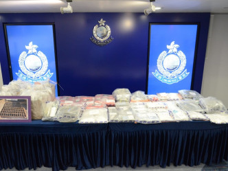 警方搜获93.3公斤毒品，市值6300万港元。