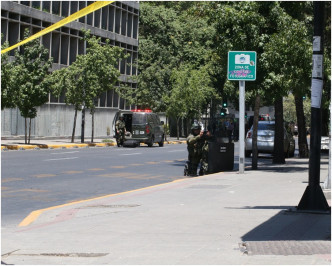聖地亞哥市中心一個巴士站遭炸彈襲擊。AP