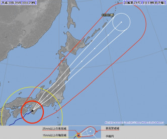 風暴「潭美」在日本和歌山登陸。日本氣象廳登陸