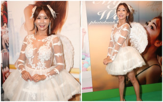 刘子仪透视短裙天使look宣传写真集。