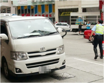 涉及奪命車禍的輕型客貨車。林思明攝