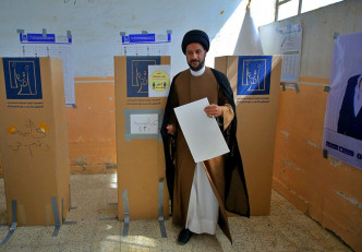 是次伊拉克國會選舉有超過四成投票率。AP圖片