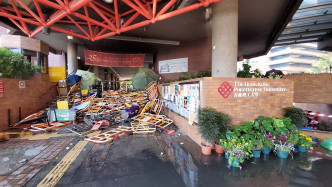 香港理工大学遭受示威者严重破坏。资料图片