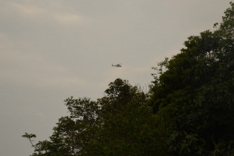飞行服务队出动直升机协助搜索。