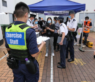 警方今日舉行反恐演習，逾500名人員參與。