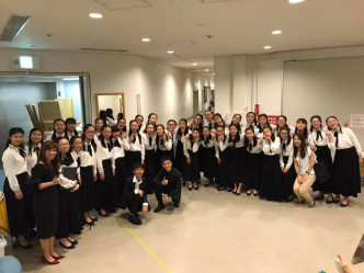 Guddy任教母校循道中學女子合唱團時，帶學生到日本出席「東京國際合唱節 2019」。