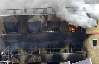京都动画火灾酿成34死35伤。AP图