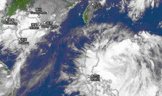菲律賓以東海域的一個低壓區正為該區帶來不穩定天氣。香港天文台圖片