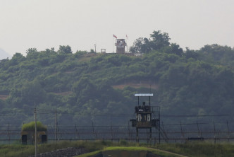 朝鲜的军事哨所。AP图