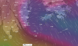 欧洲预测风暴登陆澳门。网上图片