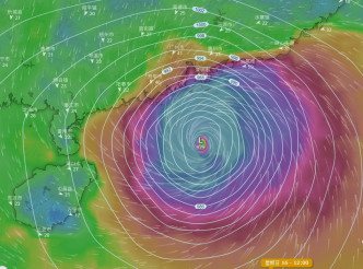 歐洲預報山竹會登陸廣東西部湛江一帶。網上圖片