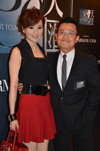 羅霖（左）與前夫劉坤銘於2013年離婚。