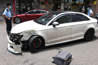 涉事私家車。 楊偉亨攝