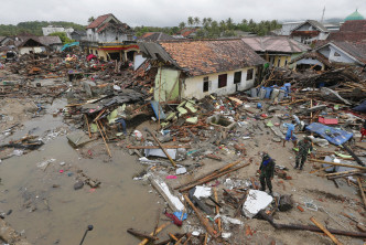 印尼海啸造成严重伤亡。AP
