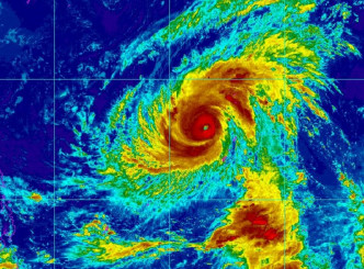 玉兔環流。美國國家海洋和大氣管理局 (NOAA) 衛星