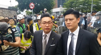 公民党立法会议员杨岳乔及谭文豪。