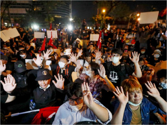 泰國示威持續。AP