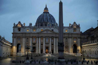 梵蒂冈圣伯多禄广场内空无一人。AP