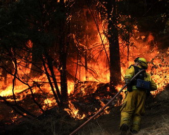 北部总共有17个火场超过9千名消防员参与扑救。AP
