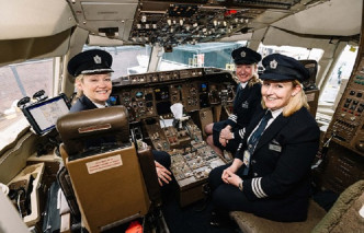 英航安排全女性包办航班。网上图片
