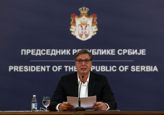 塞爾維亞總統武契奇宣布實施封城。 AP