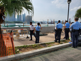 警方正在場調查。 梁國峰攝