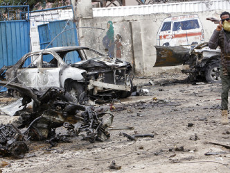 索马里首都发生汽车炸弹袭击。 （美联社）