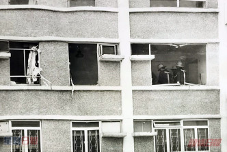 爆炸引致肇事单位铝窗全部飞脱。资料图片