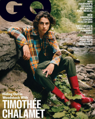 Timothée 為GQ拍攝雜誌封面。