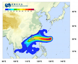 天文台熱帶氣旋路徑概率預報