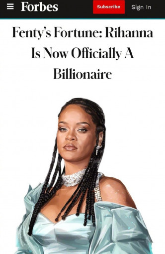 Rihanna登上全球最有钱女音乐人榜首。