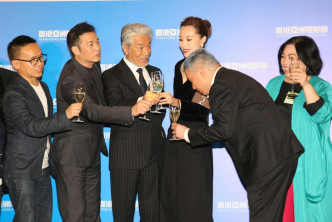 杜汶澤、鄧麗欣（Stephy）、倉田保昭及歐錦棠等昨晚出席新片《空手道》。