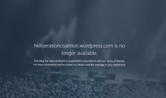 网站 hk liberation.com 被 Wordpress 强行下架。Hong Kong Liberation Coalition Facebook 相片