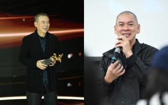 陈玉勋初入行时曾为前辈蔡明亮（右）的电影担任场记，二人今年各自以《消失的情人节》及《日子》争夺「最佳导演」一奖。