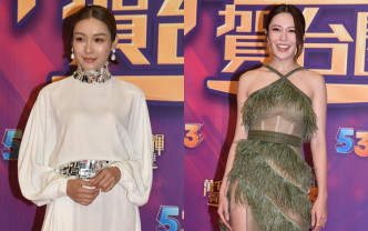 一眾女星盛裝出席TVB大型節目《萬千星輝賀台慶》。