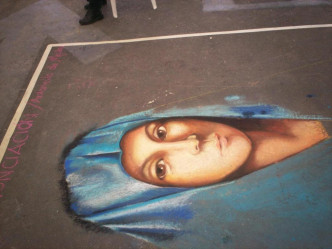 墨西哥瓜達盧佩（Guadalupe）近日浮現出13年前的聖母畫像。網圖