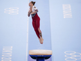 德国体操选手莎拉沃斯(Sarah Voss)。AP相片