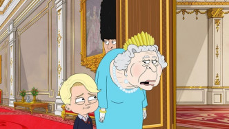 英女皇於卡通中不斷爆粗。
