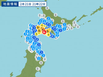 日本北海道在當地時間晚上9時22分，發生黎克特制5.7級強烈地震。網上圖片