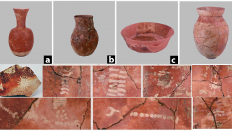考古遗址出土了一大批彩陶。互联网图片