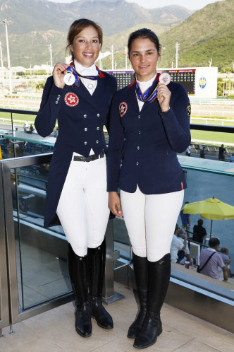蕭穎瑩（左）及黎嘉怡（右）在去年天津全運會，分別摘下銀牌及銅牌。