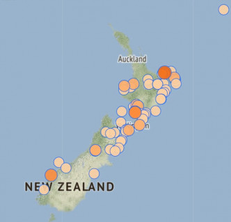 纽西兰全国都感受到震动。网上截图