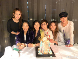 2019年，又是一班铁脚与王爱伦、陈法蓉、岑杏贤庆生。