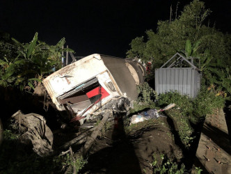 台灣宜蘭發生火車出軌事故。網上圖片