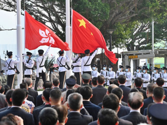 国庆72周年，特区政府举行升旗仪式及酒会庆祝。网志图片