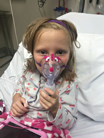 7歲女孩Zoe Ray 3年前不幸罹患腦癌。網圖